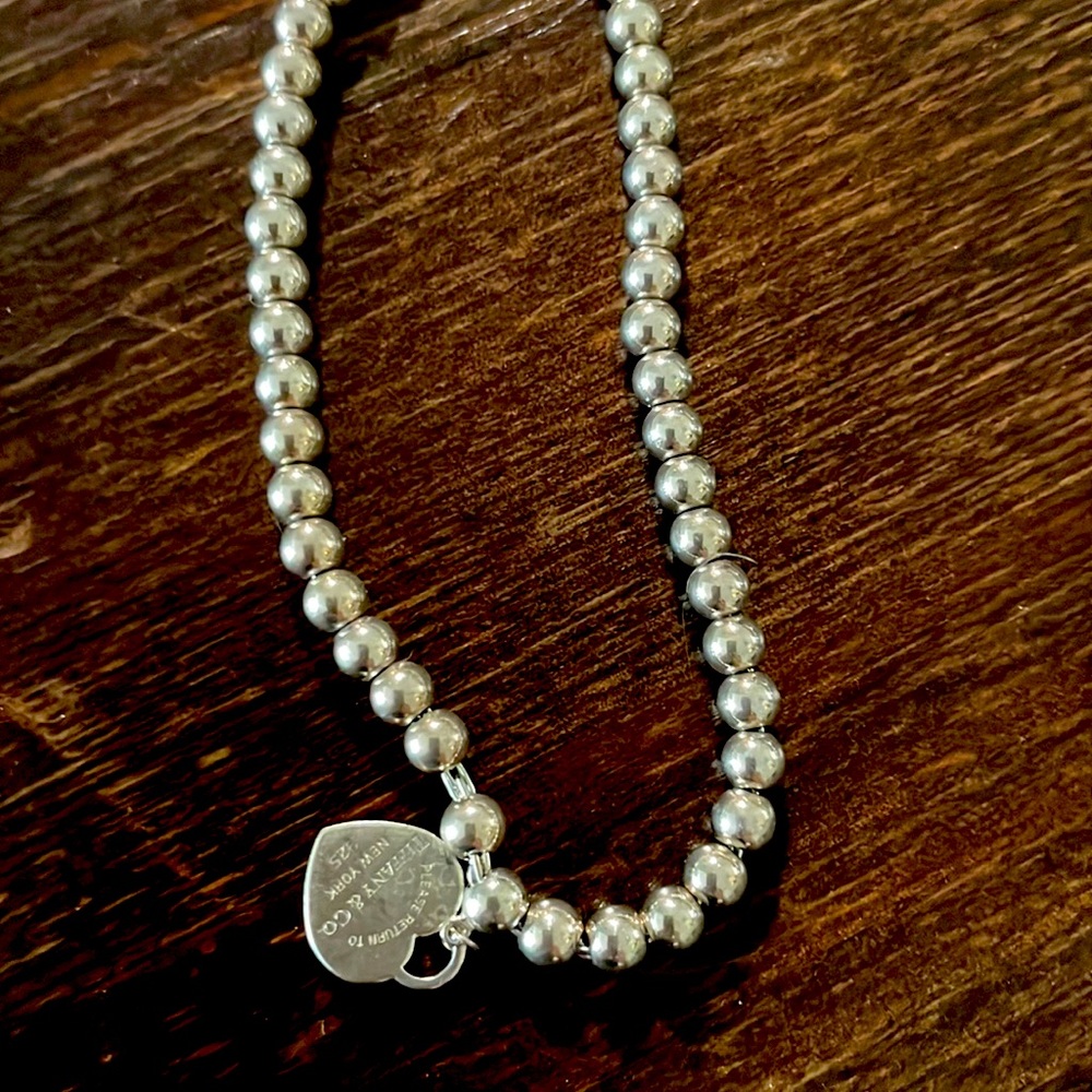 Tiffany &co heart tag bead bracelet